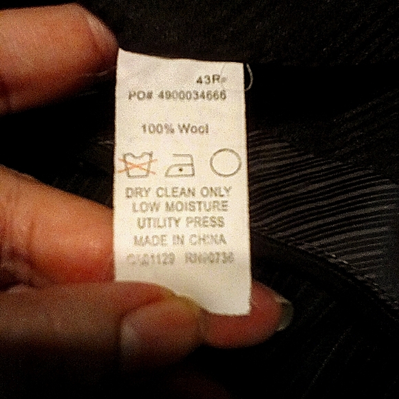 Calvin Klein Mens Black Flat Front Wool Dress Pants 100% wool - Picture 7 of 7